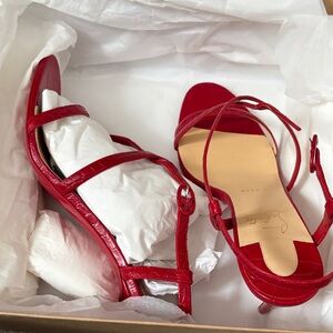Christian Louboutin Red Strappy Heels